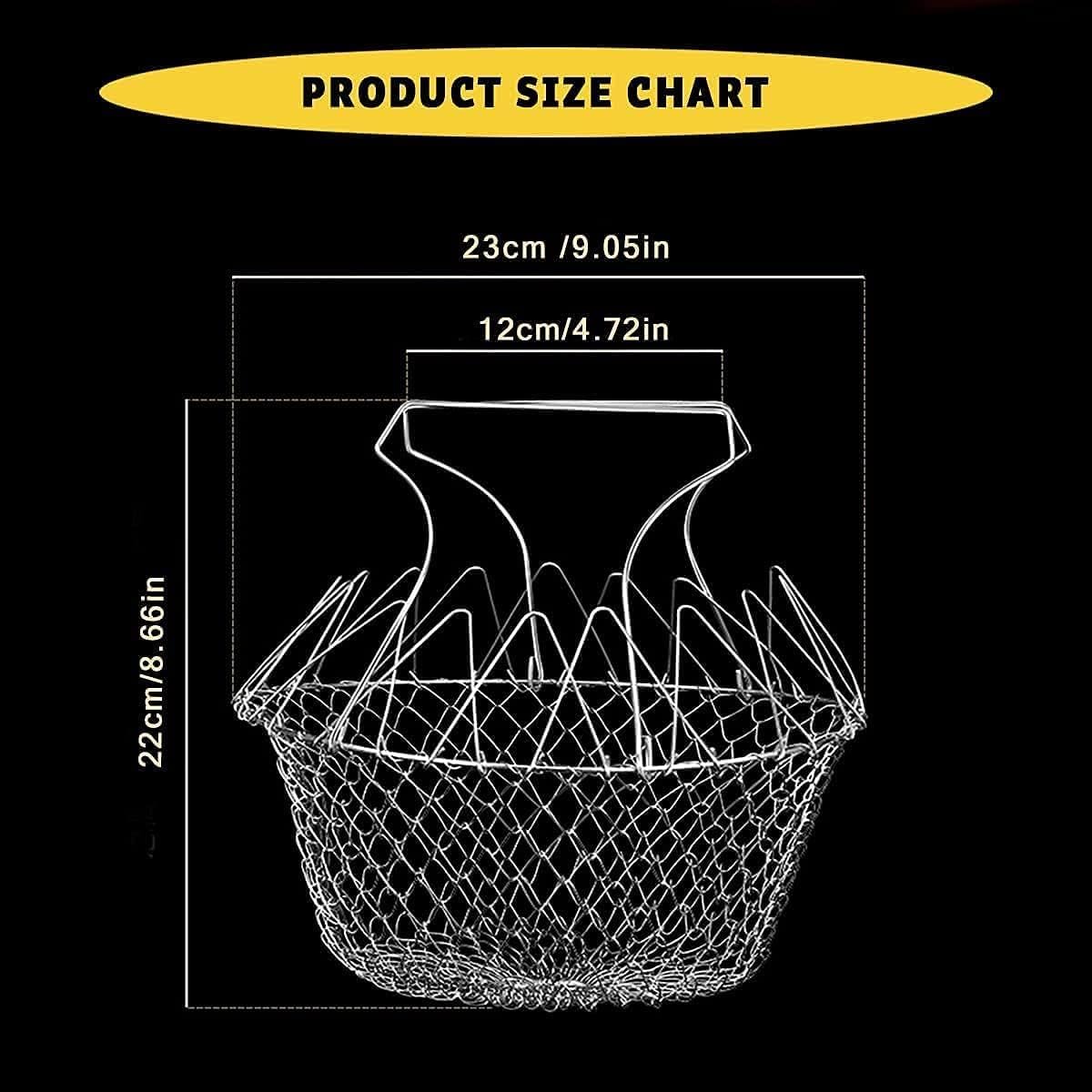 Multifunctional Stainless Steel Folding Basket