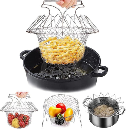 Multifunctional Stainless Steel Folding Basket