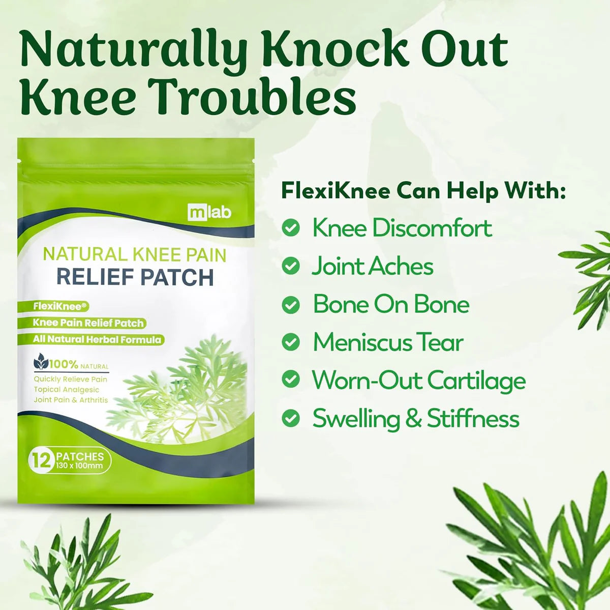 Herbal Knee Patch Extract Joint Ache Pain (12pcs/bag)