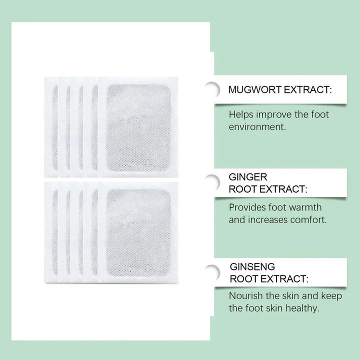 100% Merbal & Gentle Ingredient Detox Foot Pads (1 BOX = 10 PATCHES-BUY 1 GET 1 FREE)