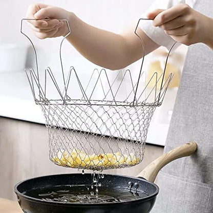 Multifunctional Stainless Steel Folding Basket