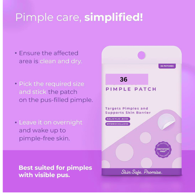 Face Acne Pimple Patch - Pack of 36