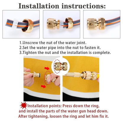 Adjustable High-Pressure Water Spray Nozzle