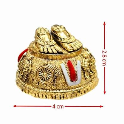 GOLD PLATED LORD VENKATESWARA BALAJI CHARAN PADUKA