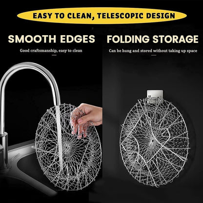 Multifunctional Stainless Steel Folding Basket