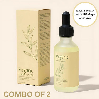 Veganic Natural Unisex Hair Growth Oil (Buy 1 Get 1 Free)