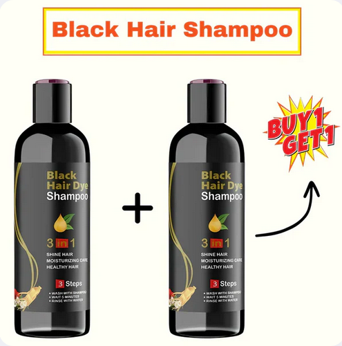 3-IN-1 BLACK HAIR DYE SHAMPOO (BUY 1 GET 1 FREE)