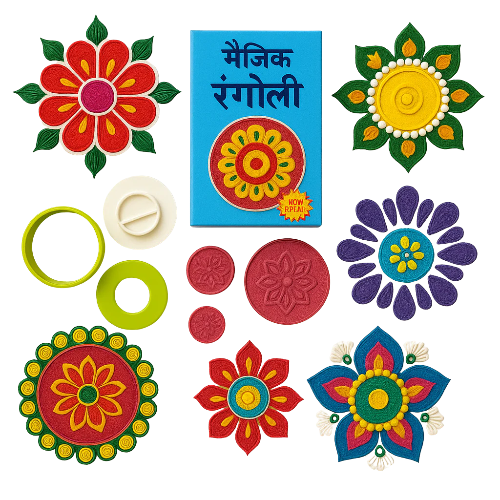 Rangoli Making Kit Includes Magic Tool