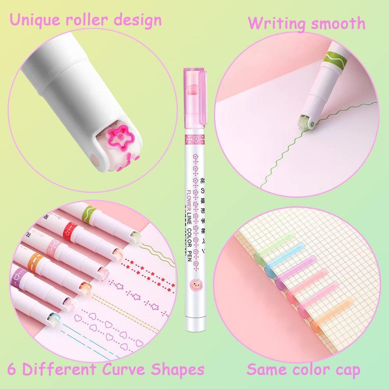 Dual Tip Curve Highlighter Pen Set