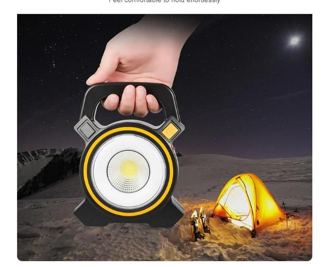 Solar Super Bright LED Camping Flashlight Portable Waterproof COB LED